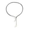 Collier femme Chaîne gothique en corde de couleur noire pour femmes, collier tendance en Imitation de perle