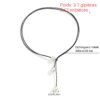Collier femme Chaîne gothique en corde de couleur noire pour femmes, collier tendance en Imitation de perle