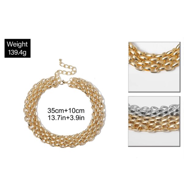 Collier femme ras du cou Punk pour femmes, Hip Hop, couleur or, collier à couches
