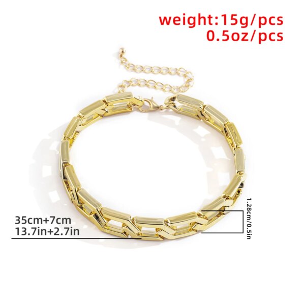 Collier femme ras du cou géométrique en losange et O pour femme, chaîne de clavicule tendance