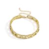 Collier femme ras du cou géométrique en losange et O pour femme, chaîne de clavicule tendance