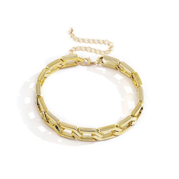 Collier femme ras du cou géométrique en losange et O pour femme, chaîne de clavicule tendance