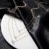 Collier femme multi-rangs Simple pour femmes, pendentif en forme d'étoile à cinq branches, goutte d'eau