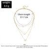Collier femme multi-rangs Simple pour femmes, pendentif en forme d'étoile à cinq branches, goutte d'eau