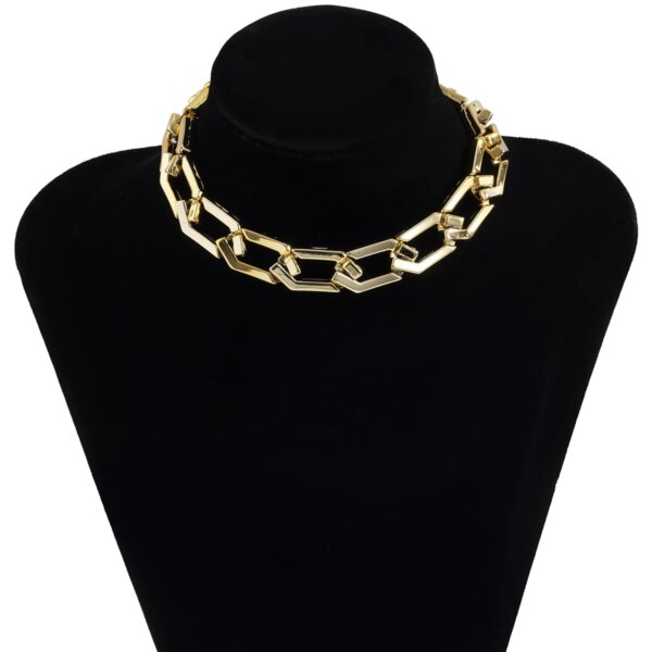 Collier femme ras du cou géométrique en losange et O pour femme, chaîne de clavicule tendance
