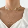 Collier femme multi-rangs Simple pour femmes, pendentif en forme d'étoile à cinq branches, goutte d'eau
