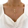 Collier Femme Multi-Rangs Simple – Pendentif Étoile