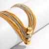 Collier femme ras du cou multi-couches pour femmes, en matériau CCB exagéré, grande boule