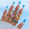 Bague fantaisie femme serpent Vintage pour femmes, ensemble de bagues gothiques