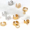 Bague fantaisie femme en Acier Inoxydable, Anneau Large de Punk Géométrique Rond Ouvert