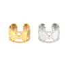 Bague fantaisie femme en Acier Inoxydable, Anneau Large de Punk Géométrique Rond Ouvert