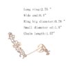 Bague fantaisie femme – anneau à maillons avec chaîne et strass