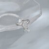 Bague fantaisie femme en argent Sterling 925 avec pompon lune pour femme