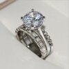 Bague fantaisie femme Hip Hop élégante de couleur or pour femmes