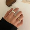 Bague fantaisie femme ensemble de bagues en forme de cœur pour femmes, Vintage