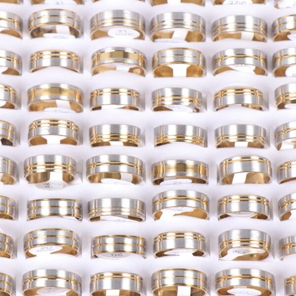 Bague fantaisie femme 20 pcs/lot Mode Classique Creux Rayure Lumineuse Hommes Femmes