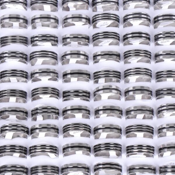 33229-8dcd2b.jpg Bague fantaisie femme 20 pcs/lot Mode Classique Creux Rayure Lumineuse Hommes Femmes