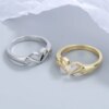 Bague de promesse de Couple en acier avec Double cœur gravé, 2 pièces, bijoux de mode