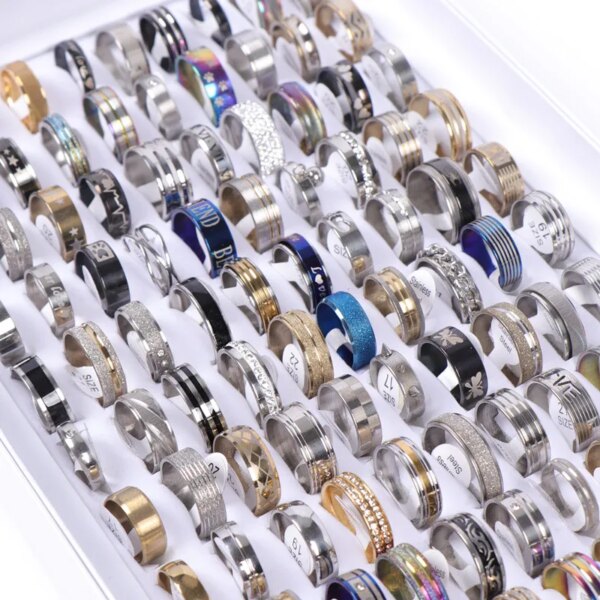 33264-c38ee6.jpg Bague fantaisie femme 20 pcs/lot Mode Classique Creux Rayure Lumineuse Hommes Femmes