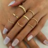 Bague fantaisie femme ensemble de bagues en forme de cœur pour femmes, Vintage