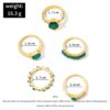 33309-a9ea9c.jpg Bague fantaisie femme ensemble de bagues en cristal vert pour femmes, plaqué or