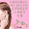 Bague fantaisie femme ouvertes ajustables avec lettres pour hommes et femmes
