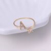 Bague fantaisie femme ouvertes ajustables avec lettres pour hommes et femmes