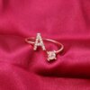 Bague fantaisie femme ouvertes ajustables avec lettres pour hommes et femmes