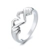 Bague fantaisie femme de mode romantique en forme de cœur pour femme, bijou de Couple
