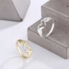 Bague fantaisie femme de mode romantique en forme de cœur pour femme, bijou de Couple