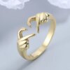 Bague fantaisie femme de mode romantique en forme de cœur pour femme, bijou de Couple