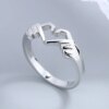 Bague fantaisie femme de mode romantique en forme de cœur pour femme, bijou de Couple