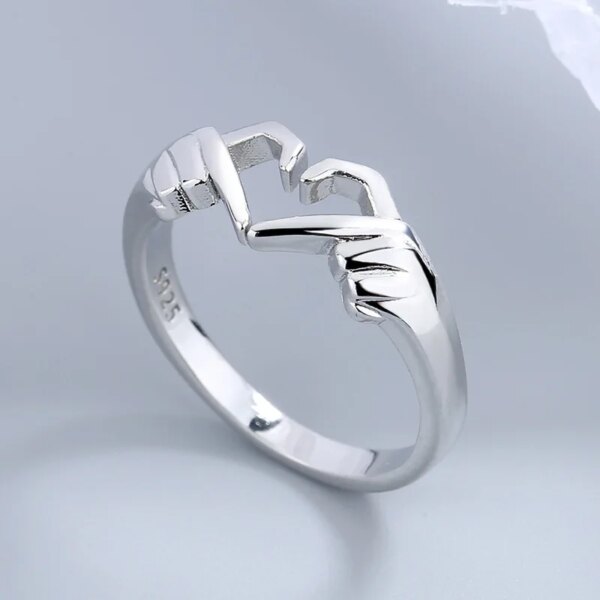 Bague fantaisie femme de mode romantique en forme de cœur pour femme, bijou de Couple