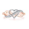 Bague de fiançailles femme d'amour de Couple infini pour femmes, bijou délicat Double couleur