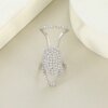 Bague fantaisie femme d'ongle en Zircon incrusté de cuivre, anneau de manucure plaqué or pour femmes