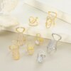 Bague fantaisie femme d'ongle en Zircon incrusté de cuivre, anneau de manucure plaqué or pour femmes
