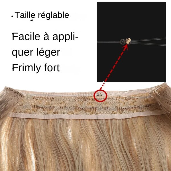 extension cheveux synthétique sans Clip, postiche Ombre SARLA artificielle naturelle