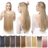extension cheveux synthétique sans Clip, postiche Ombre SARLA artificielle naturelle