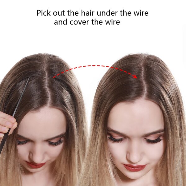 extension cheveux Synthétique Naturelles sans Clip, Faux Cheveux Artificiels Ondulés