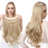 extension cheveux Synthétique Naturelles sans Clip, Faux Cheveux Artificiels Ondulés