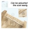 extension cheveux Synthétique Naturelles sans Clip, Faux Cheveux Artificiels Ondulés