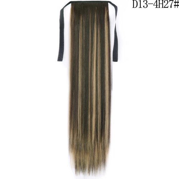 extension cheveux synthétiques, postiche longue et lisse