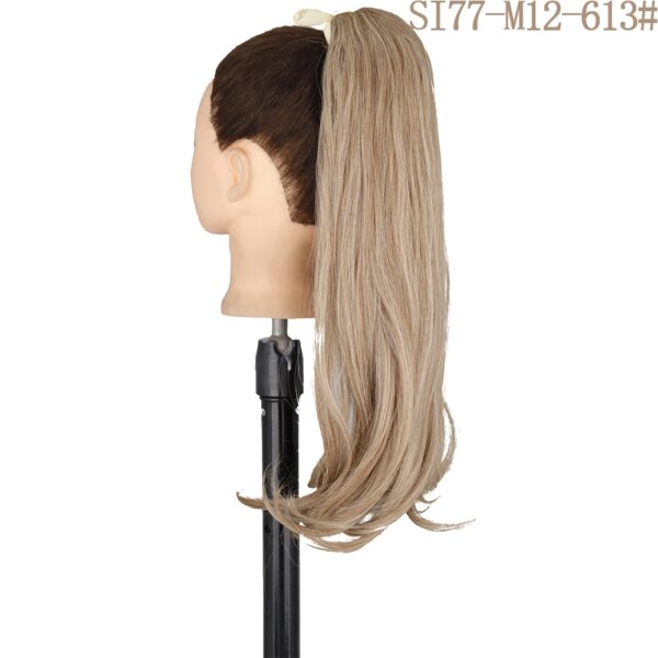 extension cheveux synthétiques, postiche longue et lisse