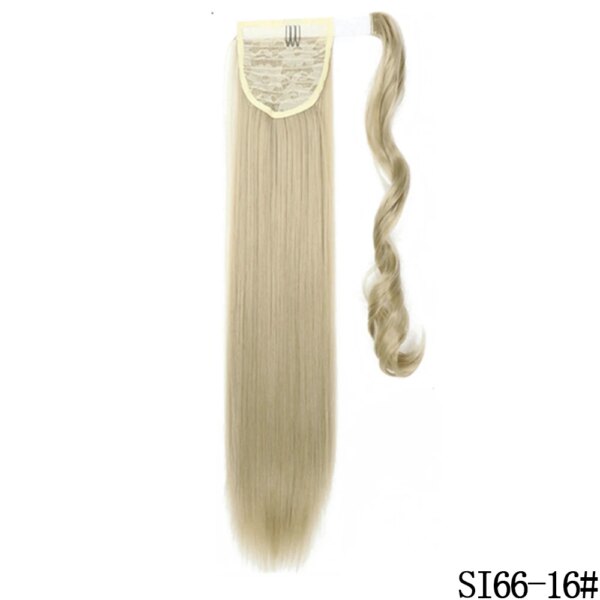 extension cheveux synthétiques, postiche longue et lisse