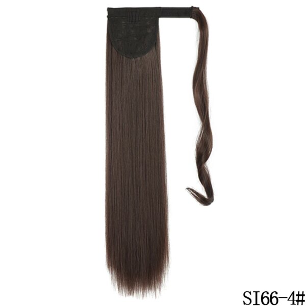 extension cheveux synthétiques, postiche longue et lisse