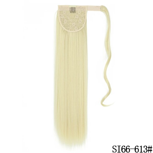 extension cheveux synthétiques, postiche longue et lisse