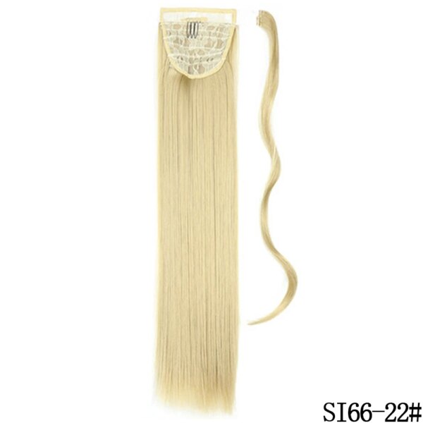 extension cheveux synthétiques, postiche longue et lisse