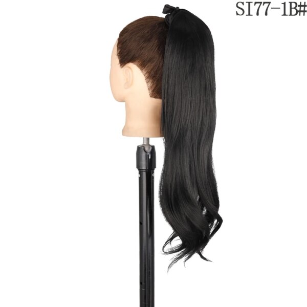 extension cheveux synthétiques, postiche longue et lisse