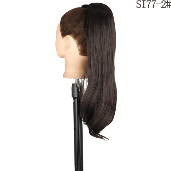 extension cheveux synthétiques, postiche longue et lisse