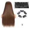 Queue de cheval synthétiques pour femme, postiche longue, lisse